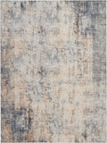 Nourison Rustic Textures RUS01 Painterly Machine Made Power-loomed Indoor Area Rug Grey/Beige 7'10" x 10'6" 99446461896