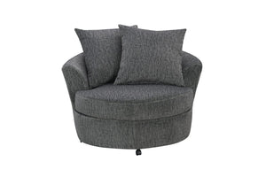 Porter Designs Big Chill Soft Microfiber Accent Swivel Contemporary Accent - Swivel Gray 01-33C-14-4438