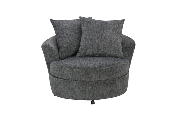 Porter Designs Big Chill Soft Microfiber Accent Swivel Contemporary Accent - Swivel Gray 01-33C-14-4438