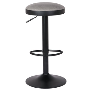 Juno Leatherette Adjustable Gaslift Swivel Bar Stool Set - Modern Industrial Style Comfort