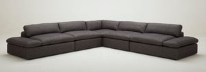 VIG Furniture Divani Casa Kelly - Modern Dark Grey Fabric Sectional Sofa VGKKKF2612-GREY-S