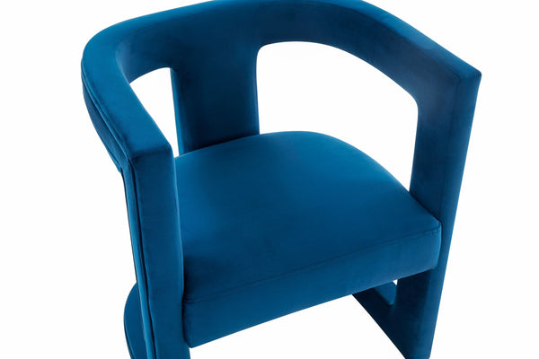 VIG Furniture Modrest Kendra - Modern Blue Fabric Accent Chair VGRHRHS-AC-231-BLUE