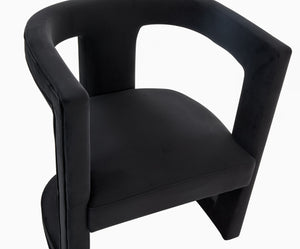 VIG Furniture Modrest Kendra - Modern Black Fabric Accent Chair VGRHRHS-AC-231-BLK