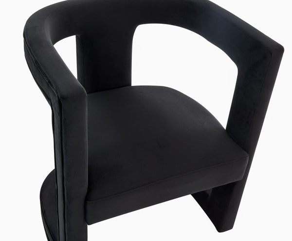 VIG Furniture Modrest Kendra - Modern Black Fabric Accent Chair VGRHRHS-AC-231-BLK