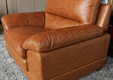 VIG Furniture Divani Casa Kendrick - Traditional Modern Cognac Leather Sofa Set VGBNS-1806-BRN-SET
