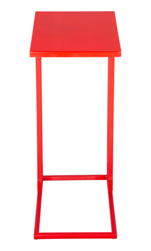 Zuo Modern Atom Iron Modern Commercial Grade Side Table Red Iron