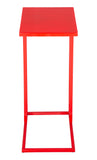 Zuo Modern Atom Iron Modern Commercial Grade Side Table Red Iron