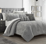 Hubli Grey King 5pc Comforter Set