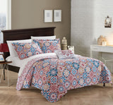 Aspen Pink Queen 4pc Quilt Set