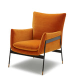VIG Furniture Divani Casa Joseph Modern Orange Fabric Accent Chair VGKKKF.A002-ORG