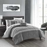 Brice Grey Queen 5pc Comforter Set