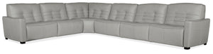 Reaux 6-Piece Power Recline Sectional with 3 Power Recliners