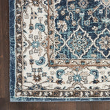 Nourison Kathy Ireland American Manor AMR01 French Country Machine Made Power-loomed Indoor only Area Rug Blue/Ivory 9' x 12' 99446883995