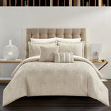 Hubli Beige King 5pc Comforter Set