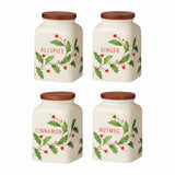 Holiday Baking Spice Jars, Set of 8