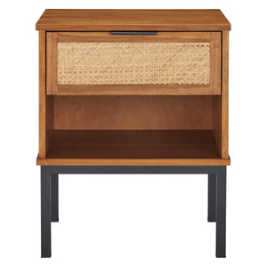 Caine Rattan Night Stand Brown