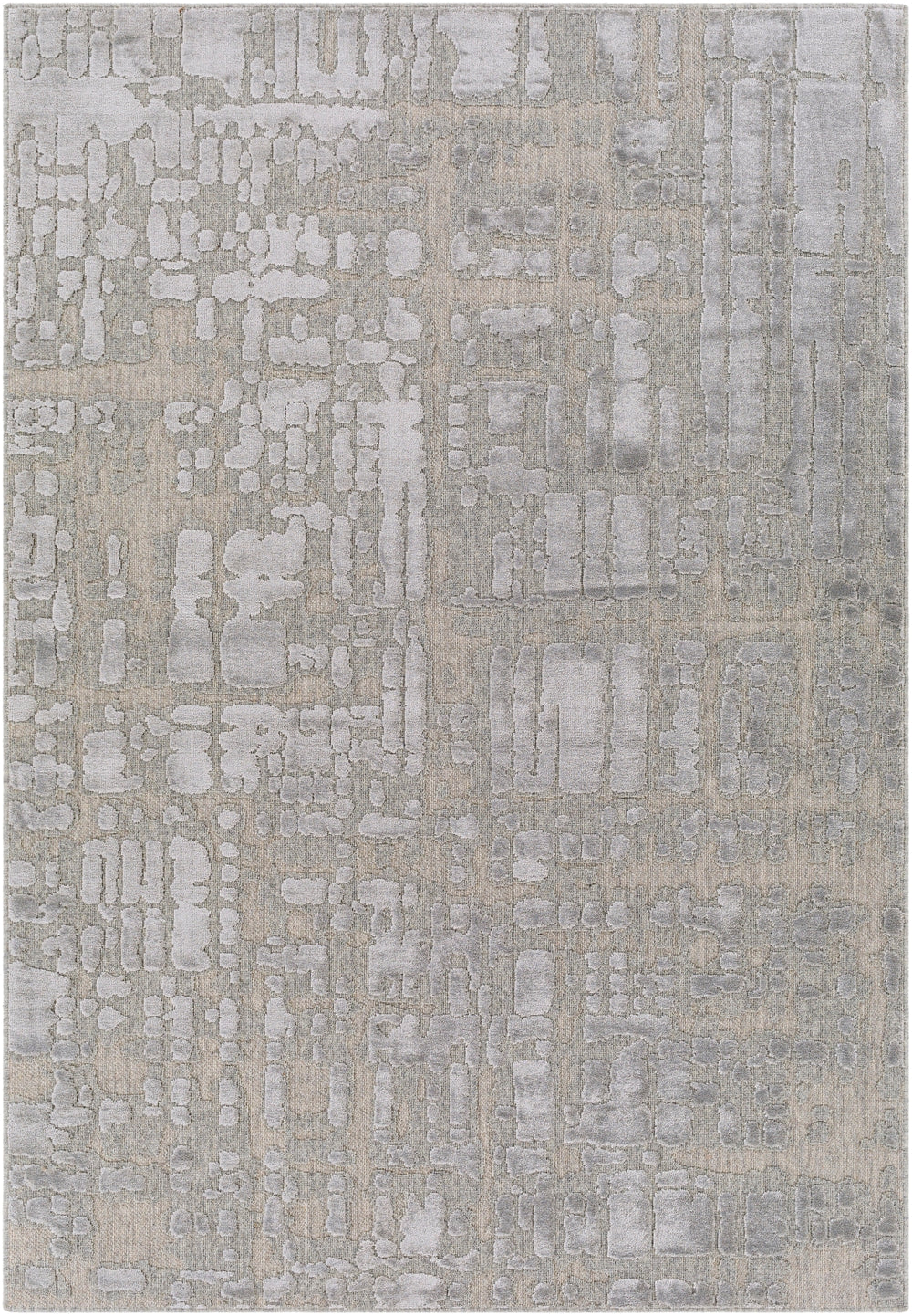 Kingston KGS-2300 Modern Viscose, Wool Rug KGS2300-9212 Silver Gray, Medium Gray 51% Viscose, 49% Wool 9'2" x 12'