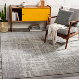 Kingston KGS-2300 Modern Viscose, Wool Rug KGS2300-9212 Silver Gray, Medium Gray 51% Viscose, 49% Wool 9'2" x 12'