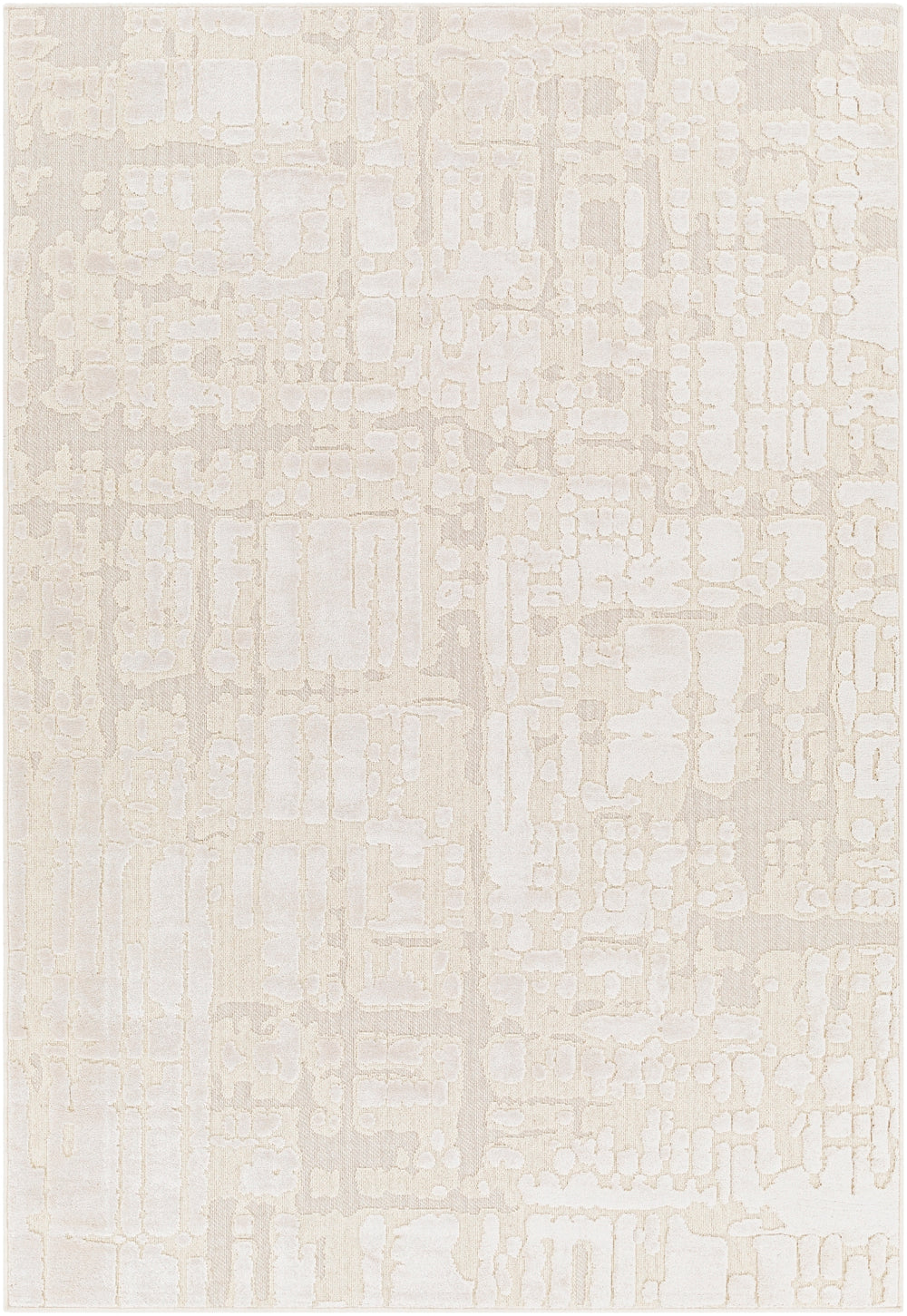 Kingston KGS-2301 Modern Viscose, Wool Rug KGS2301-9212 Cream, Beige 51% Viscose, 49% Wool 9'2" x 12'