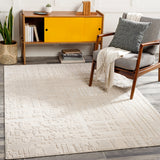 Kingston KGS-2301 Modern Viscose, Wool Rug KGS2301-9212 Cream, Beige 51% Viscose, 49% Wool 9'2" x 12'