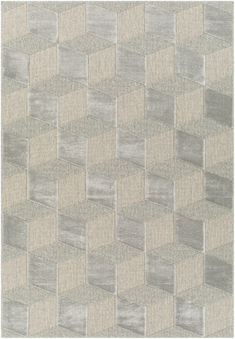 Kingston KGS-2302 Modern Viscose, Wool Rug KGS2302-9212 Taupe, Medium Gray 51% Viscose, 49% Wool 9'2" x 12'