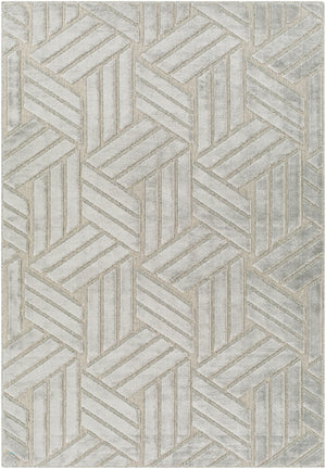 Kingston KGS-2303 Modern Viscose, Wool Rug KGS2303-9212 Taupe, Medium Gray 51% Viscose, 49% Wool 9'2" x 12'