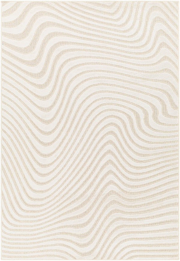 Kingston KGS-2304 Modern Viscose, Wool Rug KGS2304-9212 Beige, Cream 51% Viscose, 49% Wool 9'2" x 12'