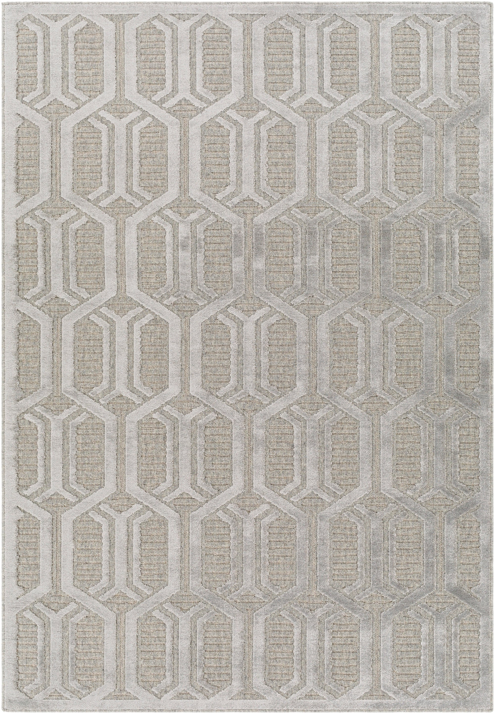 Kingston KGS-2305 Modern Viscose, Wool Rug KGS2305-9212 Medium Gray, Taupe 51% Viscose, 49% Wool 9'2" x 12'