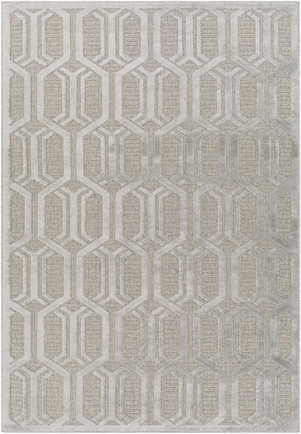 Kingston KGS-2305 Modern Viscose, Wool Rug KGS2305-9212 Medium Gray, Taupe 51% Viscose, 49% Wool 9'2" x 12'