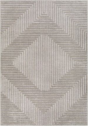 Kingston KGS-2306 Modern Viscose, Wool Rug KGS2306-9212 Silver Gray, Medium Gray 51% Viscose, 49% Wool 9'2" x 12'