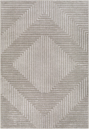 Kingston KGS-2306 Modern Viscose, Wool Rug KGS2306-9212 Silver Gray, Medium Gray 51% Viscose, 49% Wool 9'2" x 12'