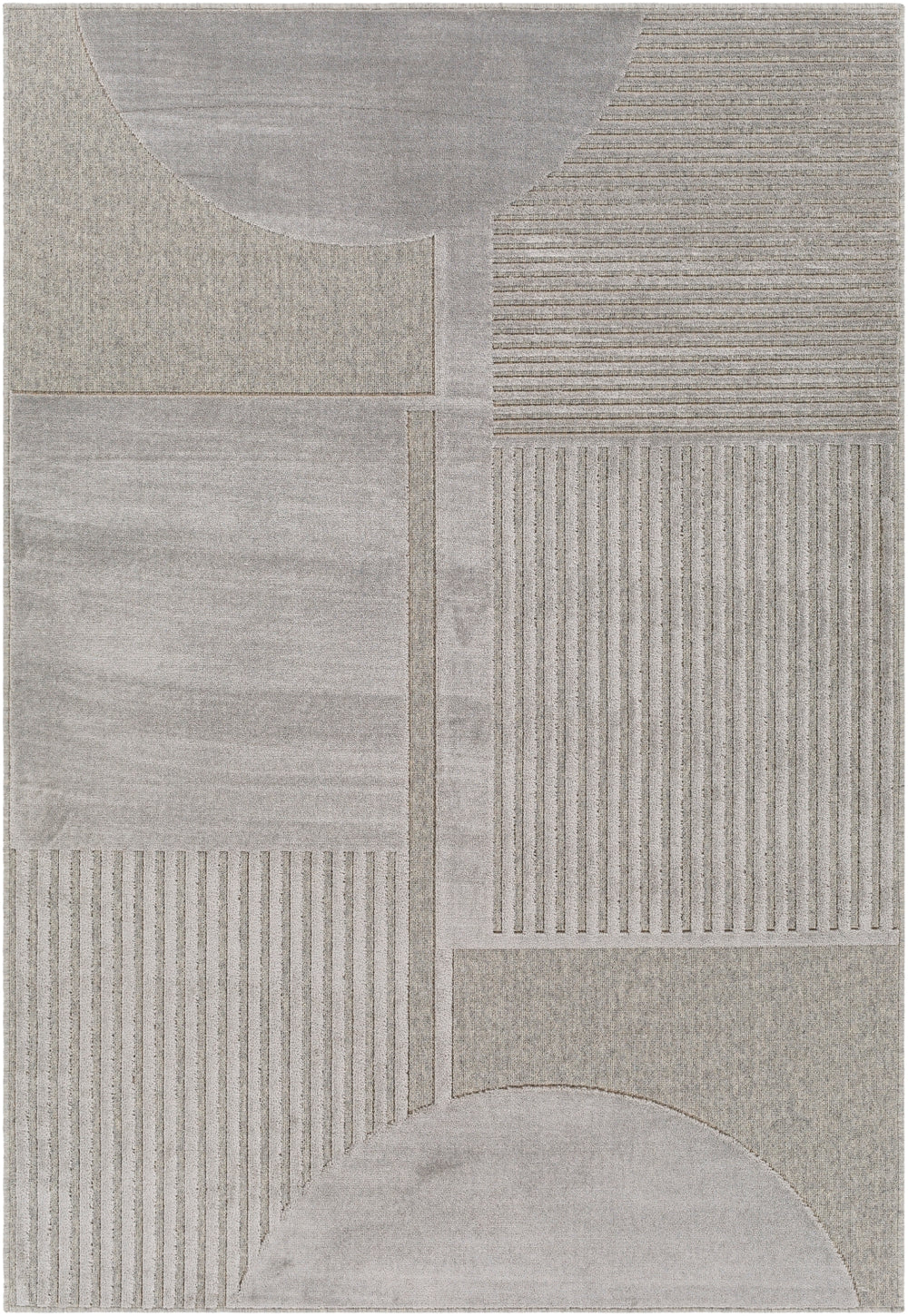 Kingston KGS-2308 Modern Viscose, Wool Rug KGS2308-9212 Silver Gray, Medium Gray 51% Viscose, 49% Wool 9'2" x 12'