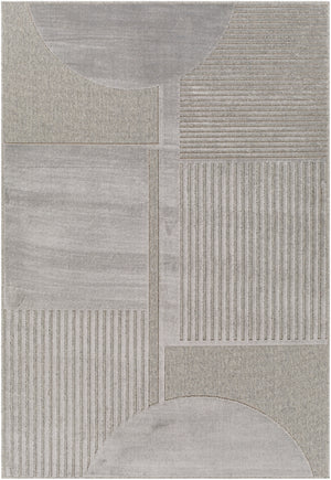 Kingston KGS-2308 Modern Viscose, Wool Rug KGS2308-9212 Silver Gray, Medium Gray 51% Viscose, 49% Wool 9'2" x 12'