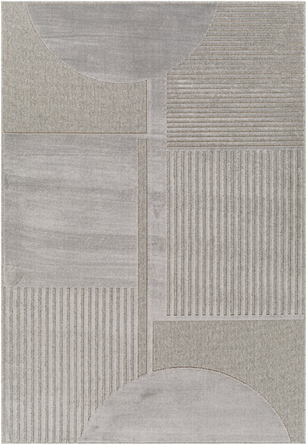 Kingston KGS-2308 Modern Viscose, Wool Rug KGS2308-9212 Silver Gray, Medium Gray 51% Viscose, 49% Wool 9'2" x 12'
