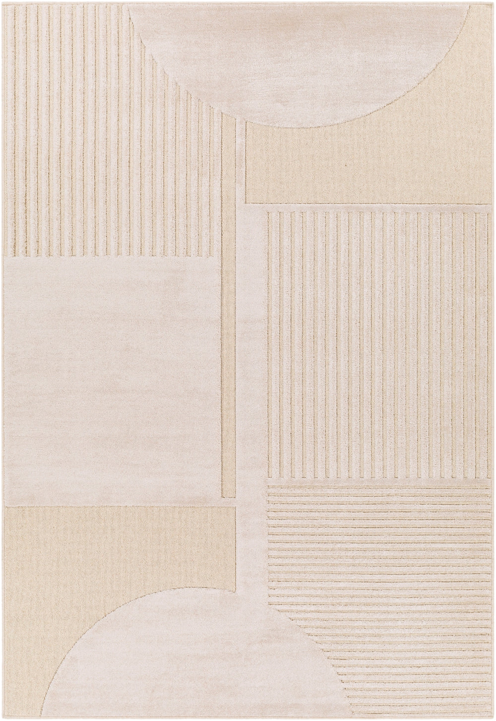 Kingston KGS-2309 Modern Viscose, Wool Rug KGS2309-9212 Cream, Beige 51% Viscose, 49% Wool 9'2" x 12'