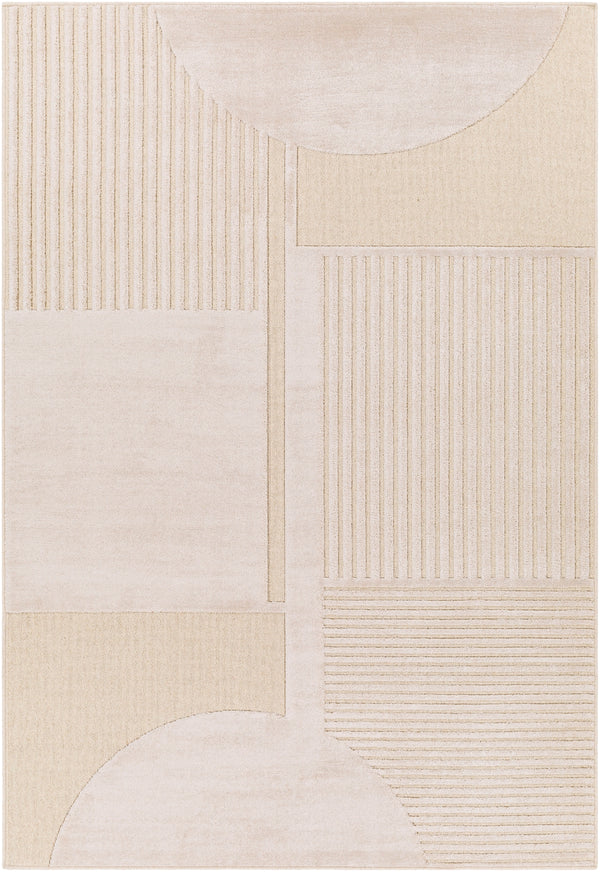 Kingston KGS-2309 Modern Viscose, Wool Rug KGS2309-9212 Cream, Beige 51% Viscose, 49% Wool 9'2" x 12'