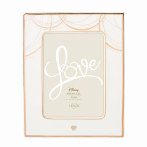 Disney Bridal 5x7 Picture Frame Set of 4 – Elegant Ivory Porcelain with Gold Accents for Memories