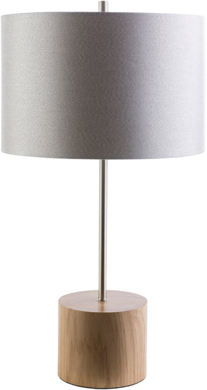 Kingsley KGY-511 Modern Faux Silk, Wood Table Lamp KGY511-TBL Light Gray, N/A Faux Silk, Wood, Wood 29"H x 16"W x 16"D