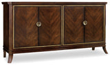 Palisade Transitional Hardwood Solids With Walnut Veneers And Metal Trim Four Door Chest