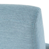 Alscot Contemporary Fabric Push Back Recliner, Light Blue Noble House