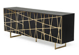 VIG Furniture Modrest Kilson - Modern Black Oak & Champagne Gold Buffet VGVCG1819-WG-BUF