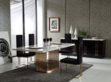VIG Furniture Modrest Kingsley Modern Marble & Rosegold Dining Table VGVCT8933