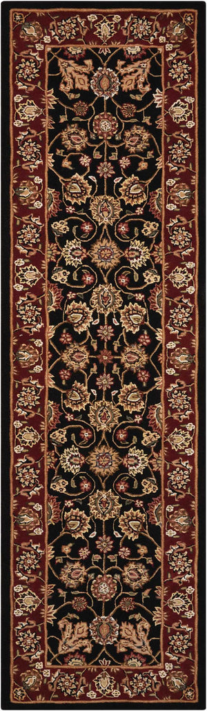 Nourison Nourison 2000 2017 Persian Handmade Tufted Indoor Area Rug Black 2'6" x 12' 99446860392