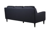 Porter Designs Lazio High Quality Leather Modern Sofa Black 02-204C-01-5990