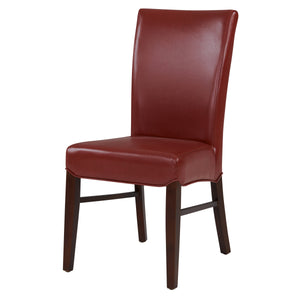 Milton Bonded Leather Dining Chair Set of 2 - Stylish Parsons Accent Chairs for Modern Interiors