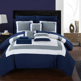 DUKE NAVY KING 10PC COMFORTER SET