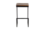 Porter Designs Cube Solid Wood & Metal Industrial Bar Stool Brown 07-108-24-5261