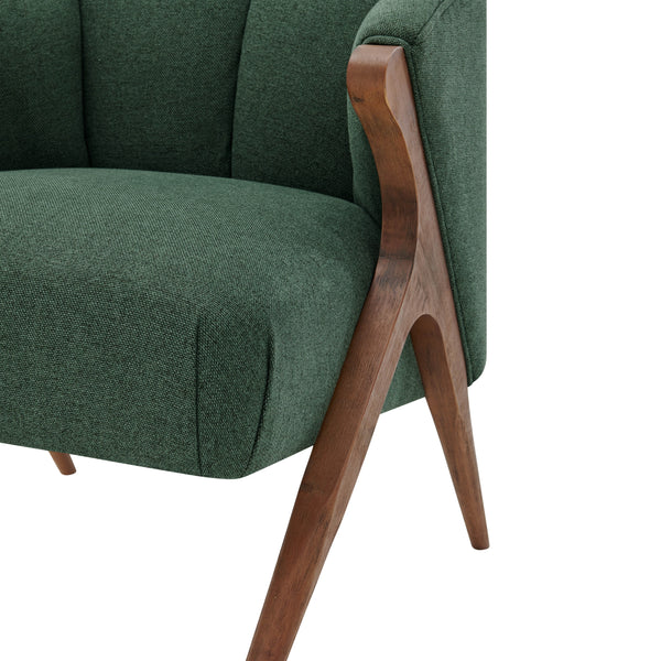 Florence Fabric Accent Chair Havana Green
