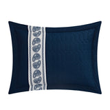 Titian Navy Queen 8pc Comforter Set