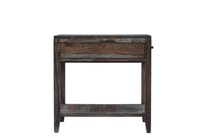 Porter Designs Fall River Solid Sheesham Wood Contemporary End Table Natural 10-117-01-4496